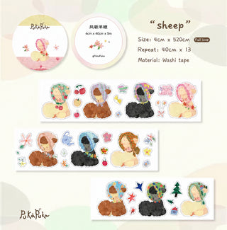 Pukapuka - Sheep Resting Washi Tape