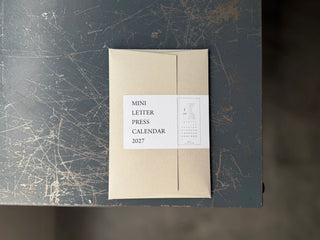 OEDA LETTERPRESS - Mini Letterpress Calendar 2027