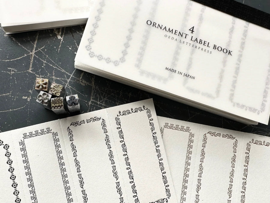 OEDA LETTERPRESS - 4 Ornament Label Book - Frame Black