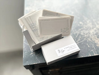 OEDA LETTERPRESS - 6 Birds Design Card Box - Pale Blue