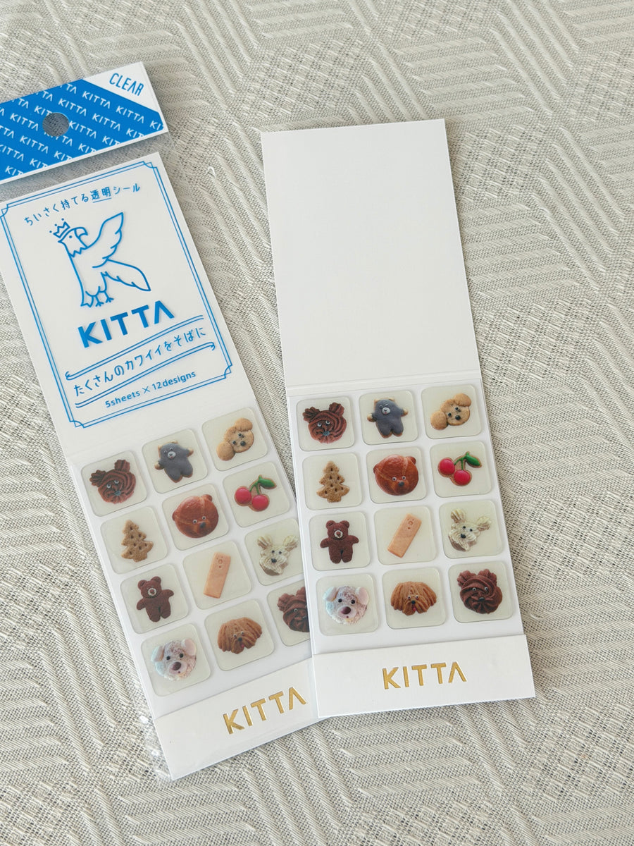 KING JIM KITTA - Clear Stickers - 60 Pieces