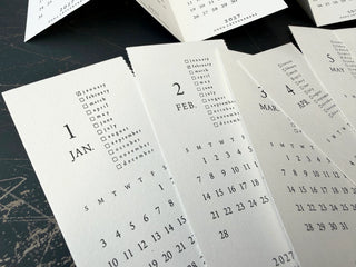 OEDA LETTERPRESS - Mini Letterpress Calendar 2027