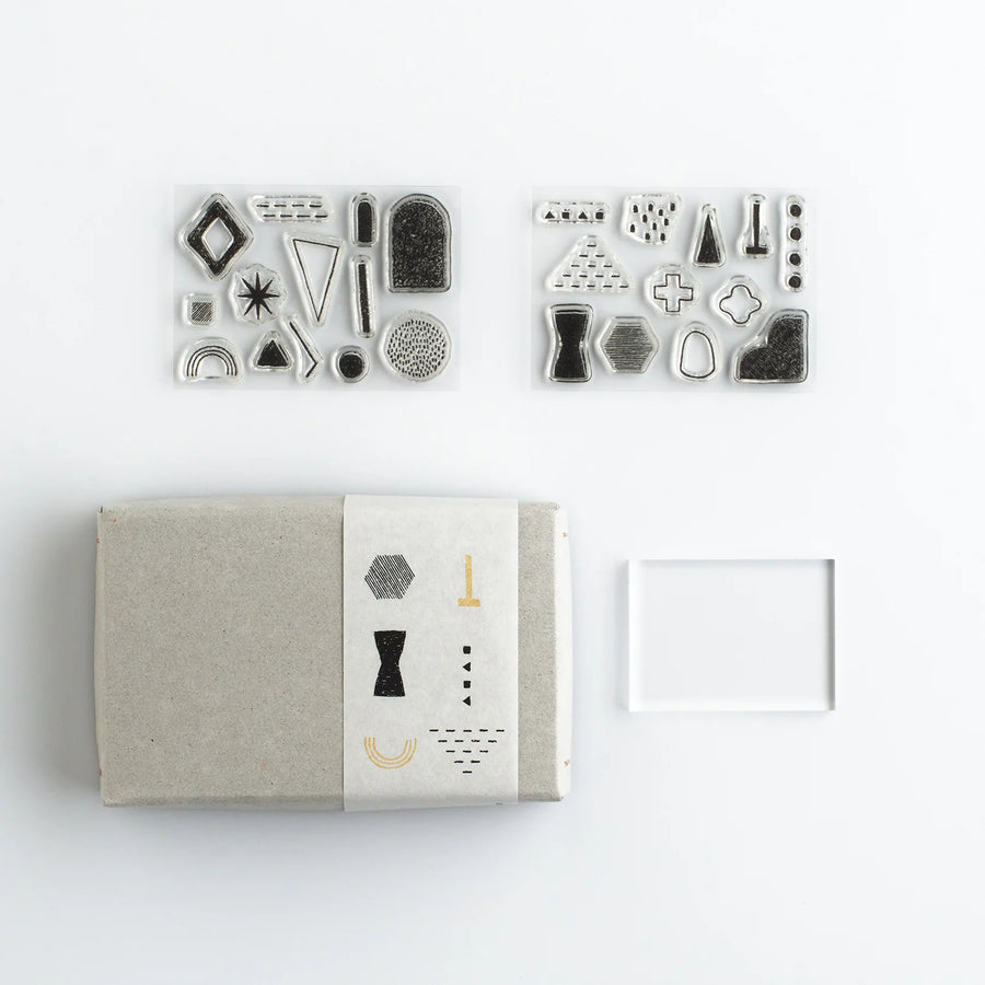 mizushima JIZAI Clear Stamp BOX - Shapes 03
