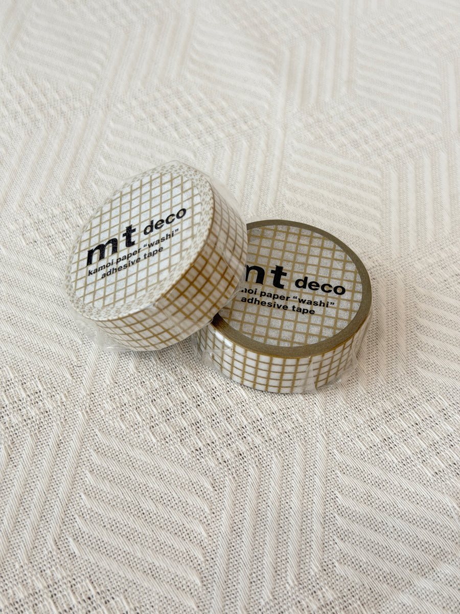 mt - Washi Tape - Hougan Grid - 15mm × 7m