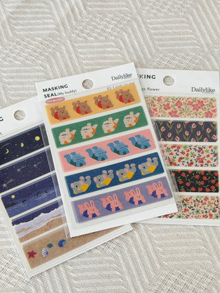 Dailylike - Masking Seal Stickers - 20 Pieces