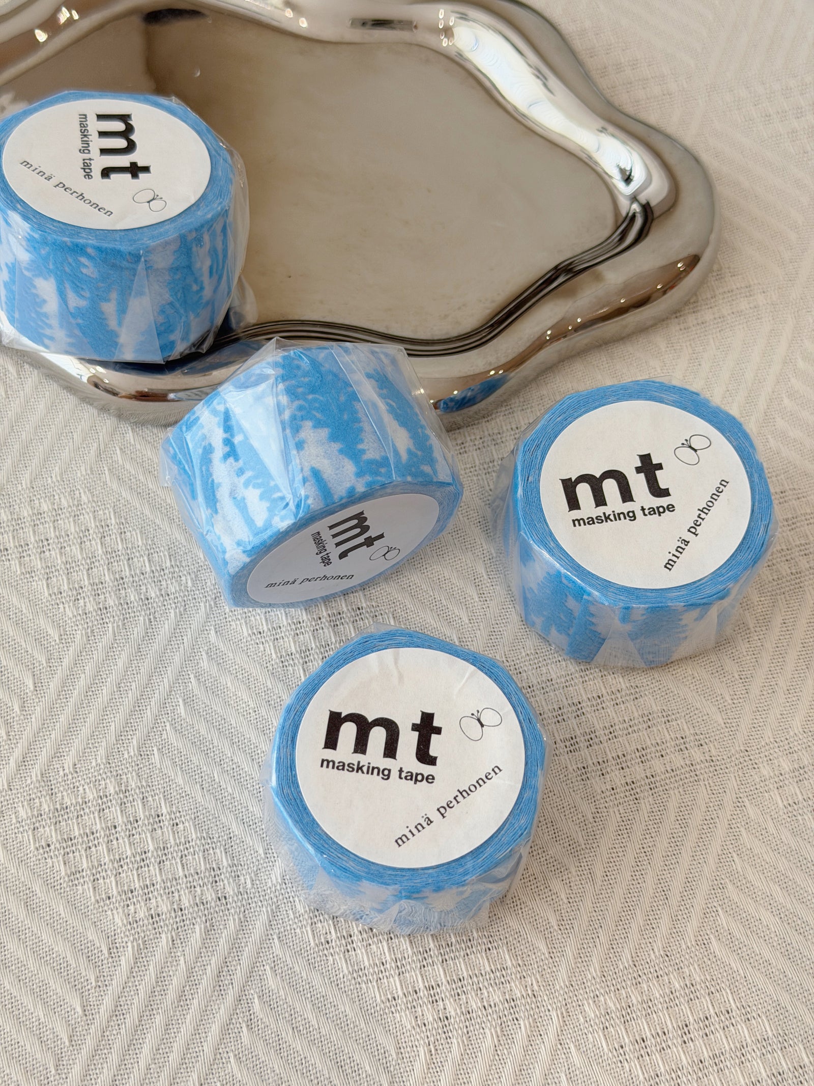 mt x mina perhonen - Washi Tape - Metsa Blue - 30mm × 3m