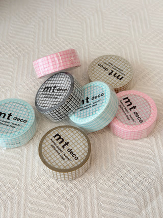 mt - Washi Tape - Hougan Grid - 15mm × 7m
