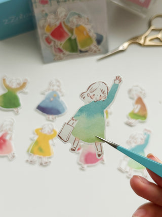 ZZOTON Molinta Watercolour Girl Sticker Pack