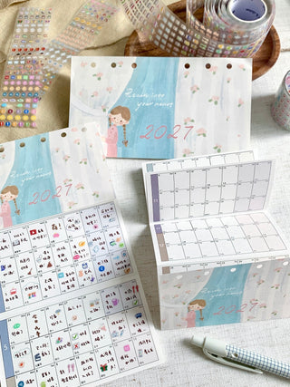ZZOTON Molinta - 2027 Foldout Yearly Calendar Refill