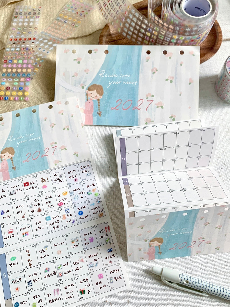 ZZOTON Molinta - 2027 Foldout Yearly Calendar Refill