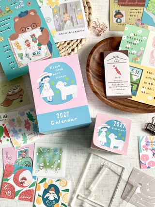 ZZOTON - 2027 365 Days Mini Calendar with Acrylic Stand
