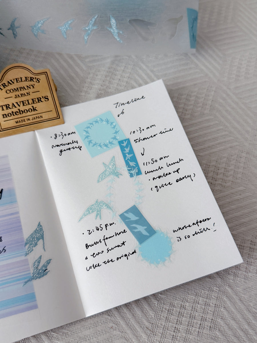 Equal Blue - PET Tape - Stray Birds - 60mm × 5m