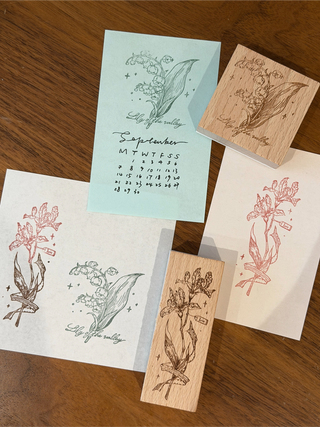 Mo.Card - Botanical Wooden Stamp