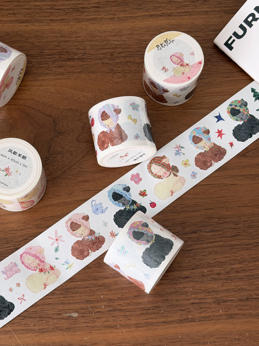 Pukapuka - Sheep Resting Washi Tape