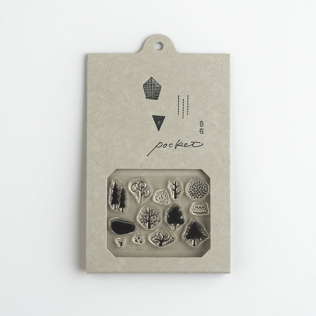 mizushima JIZAI Clear Stamp POCKET - Trees 02