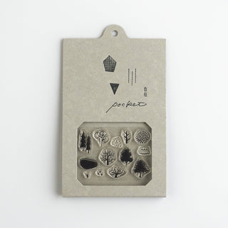 mizushima JIZAI Clear Stamp POCKET - Trees 02