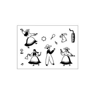 mizushima x necktie - JIZAI Clear Stamp POCKET - Let's Dance