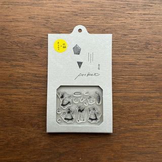 mizushima x necktie - JIZAI Clear Stamp POCKET - Let's Dance
