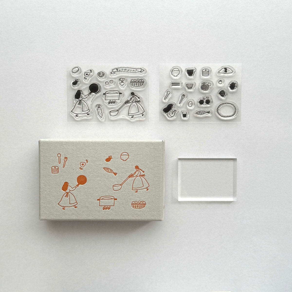 mizushima x necktie - JIZAI Clear Stamp BOX Motif Set - Everyday Meals