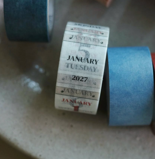 Rolledpaint - 2027 365 Day Calendar - Easy-Tear Washi Tape