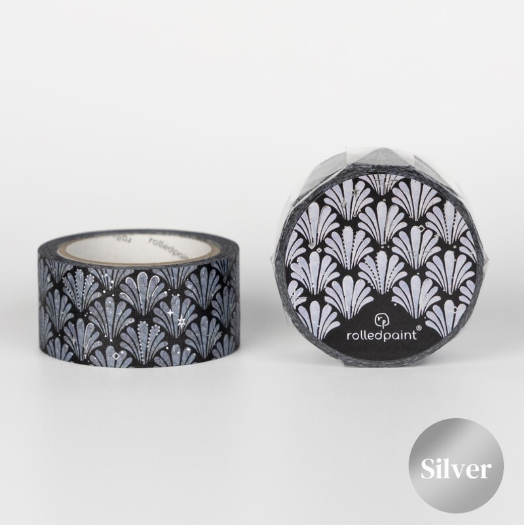Rolledpaint - Mother of Pearl - Silver Foil Washi Tape