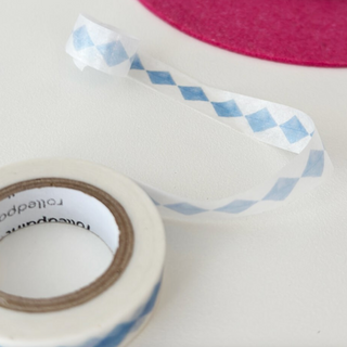 Rolledpaint - Blue Diamond - Washi Tape