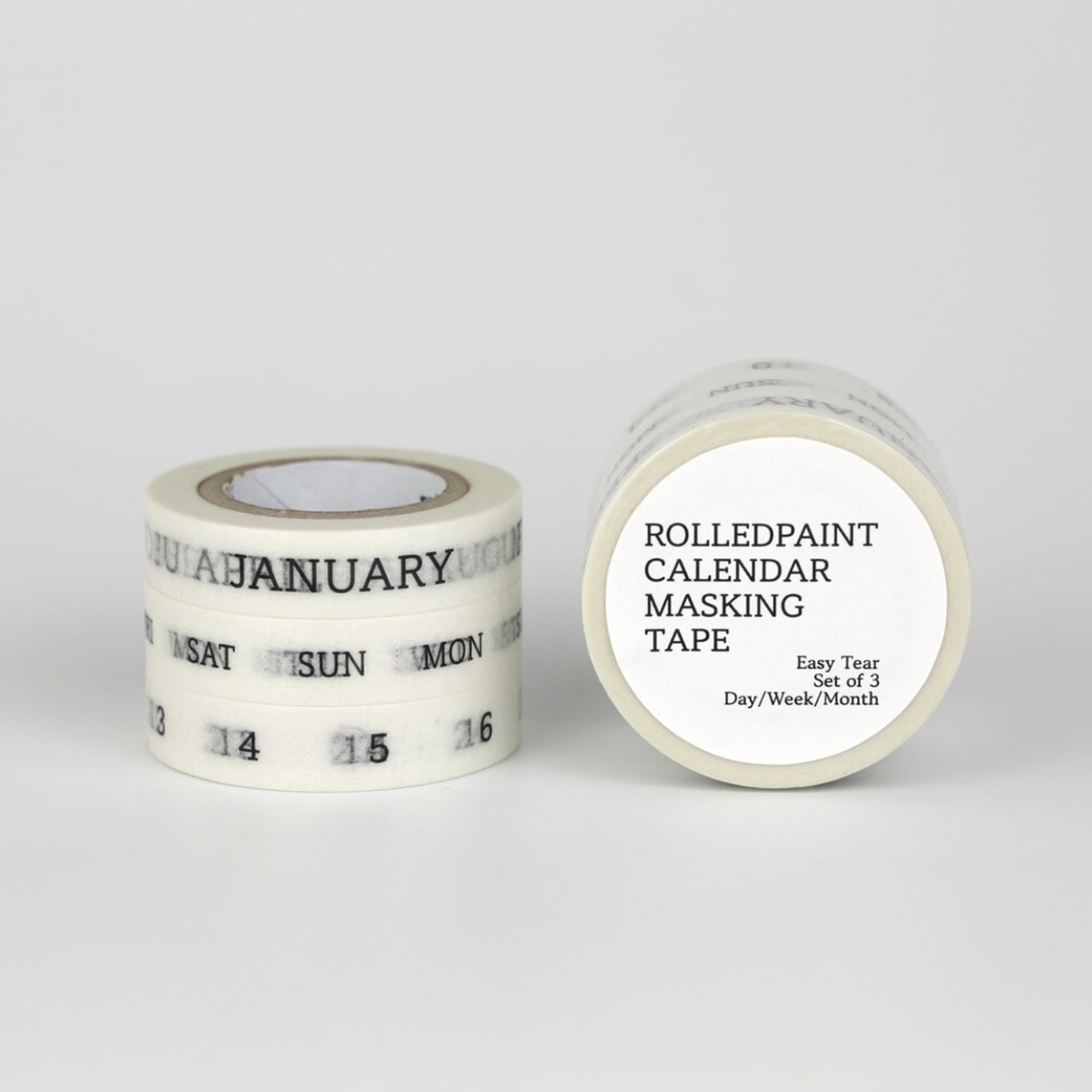 Rolledpaint - Calendar 10mm - Easy-Tear Washi Tape Set