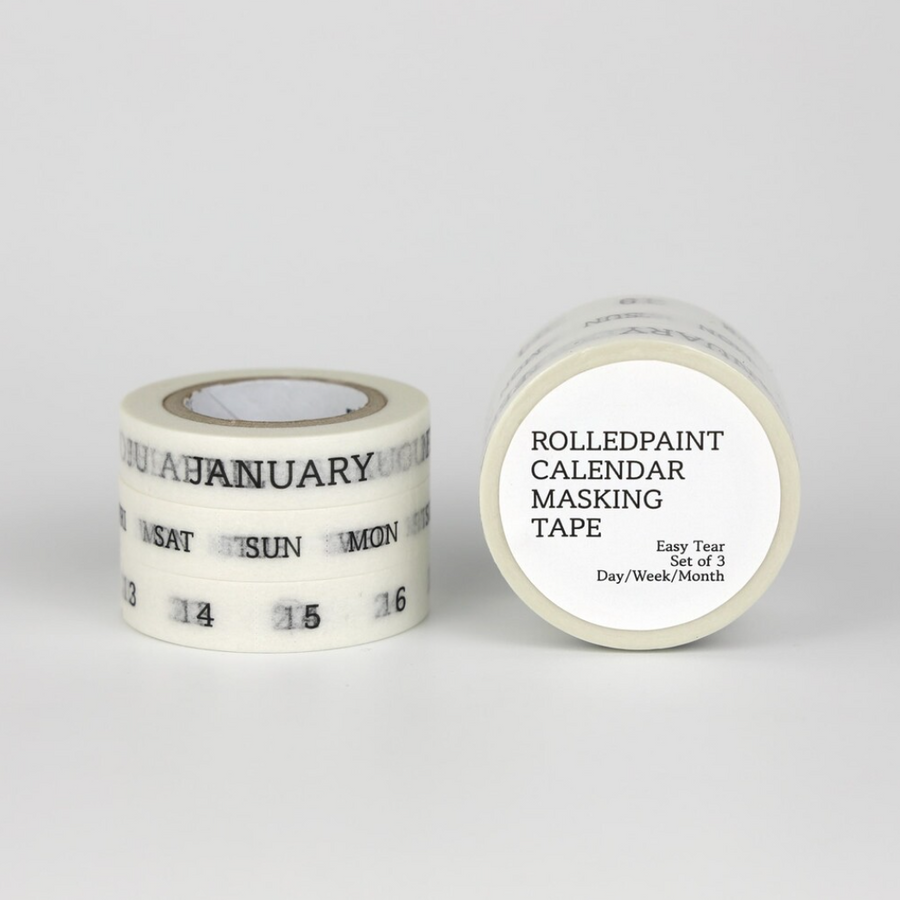 Rolledpaint - Calendar 10mm - Easy-Tear Washi Tape Set