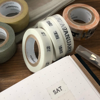 Rolledpaint - Calendar 10mm - Easy-Tear Washi Tape Set