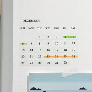 Rolledpaint - Calendar 10mm - Easy-Tear Washi Tape Set